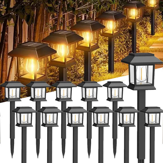 Solar Pathway Lights Outside Waterproof Walkway Light Solar Powered Landscape Lights for Driveway Lawn Patio Sidewalk Yard