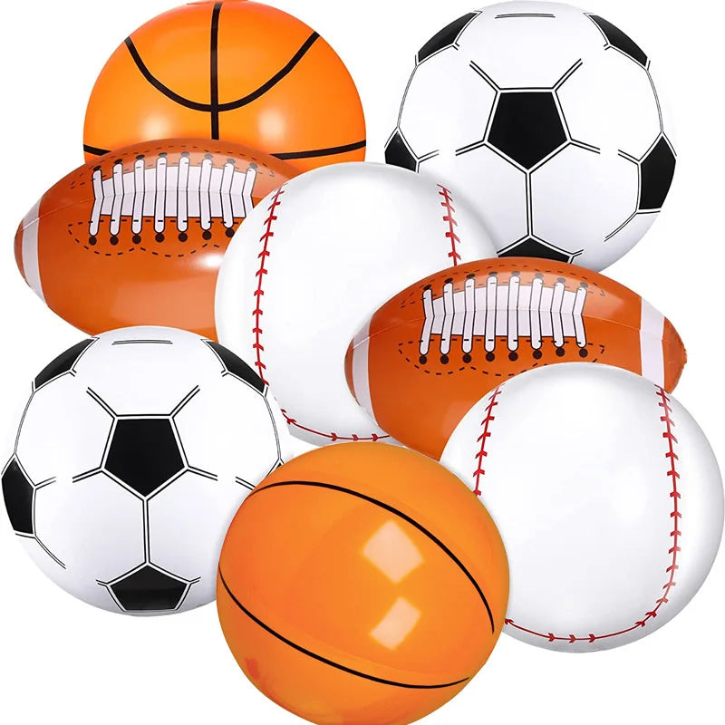 Inflatable Football Baseball Rugby Basketball Happy Summer Hawaii Beach Party Decorations Swimming Pool Inflatable Toy Ball-Serilas