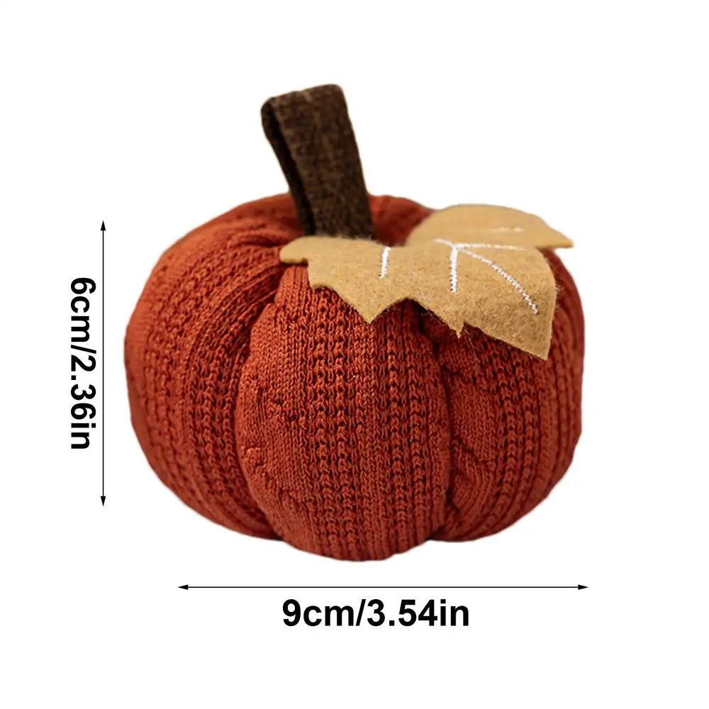 9cm Small Pumpkins Home Decor Knit Knitted Pumpkin Reusable Seasonal Charm Cozy Warm Decorative Ornaments Crochet Pumpkins-Serilas