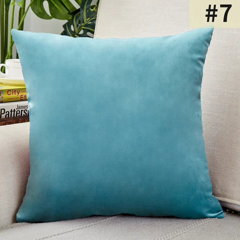 Velvet Cushion Cover Solid Color Throw Pillow Covers for Living Room Sofa Decorative Pillow Home Decor Pillowcase-Serilas