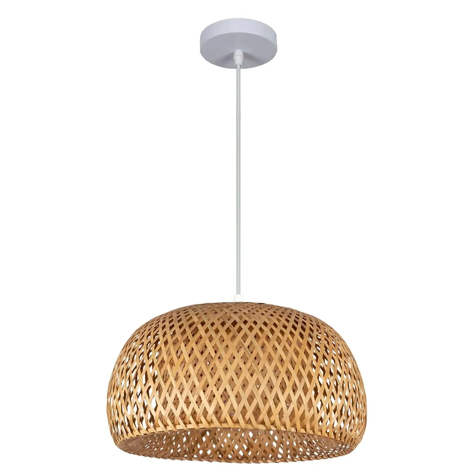 Bamboo Lantern Pendant Lamp Natural Rattan Wicker E27 Chandeliers Hand-Woven Bamboo Lampshades Lighting Fixtures Hanging Light-Serilas