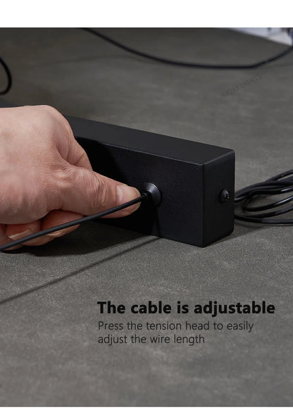 Modern LED linear chandelier for dining room office white bar pendant lights kitchen island lighting black minimalist lamp