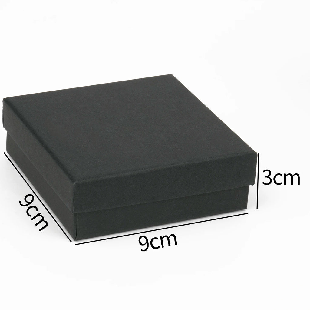1PCS Black Square Jewelry Display Gifts Box Organizer Engagement for Ring Earring Brooch Necklace Bracelet Packaging Boxes-Serilas