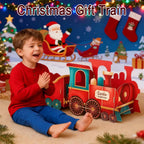 Christmas Gift Train Christmas Train Decoration Festive Christmas Train Toy Set with Santa Gift Boxes Gingerbread Ornaments-Serilas