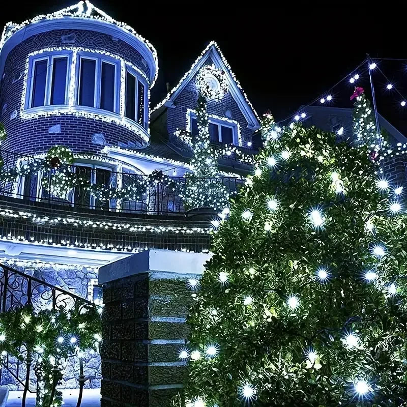 LED Solar Light String 8 Functions Outdoor Waterproof Lawn Starry Sky Christmas Garden Courtyard Decoration Atmosphere Lights-Serilas