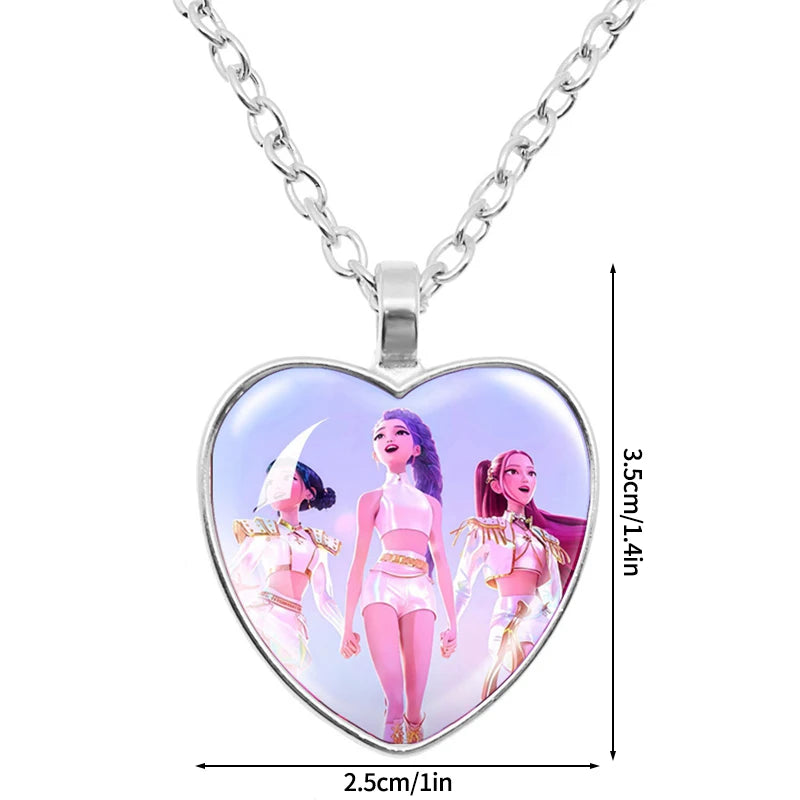 Gabby Dollhouse Heart Necklace Colorful Beaded Bracelet Cute Cartoon Anime Cosplay Jewelry Accessories Kids Girls Birthday Gift-Serilas