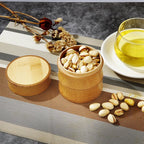 Natural Bamboo Food Storage Box Tea Nut Spice Storage Box Tea Canister Eco-friendly Organizer Jar Kitchen Containers-Serilas