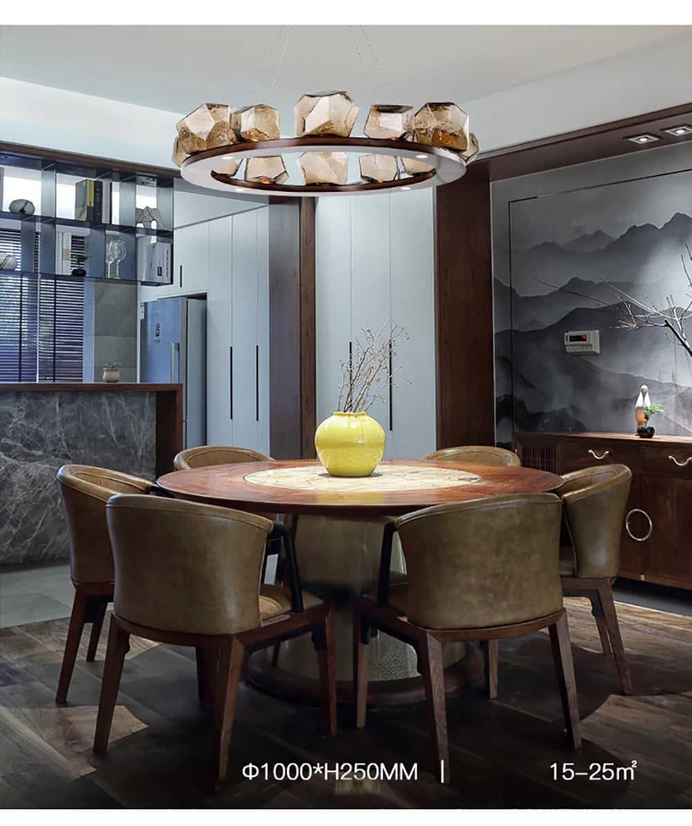 RockLume™ Modern Glass Pendant Chandelier